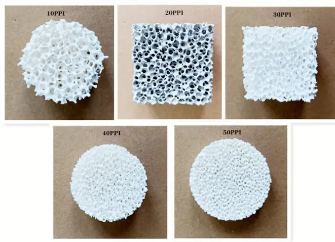 세라믹 폼 필터의 올바른 ppi 선택