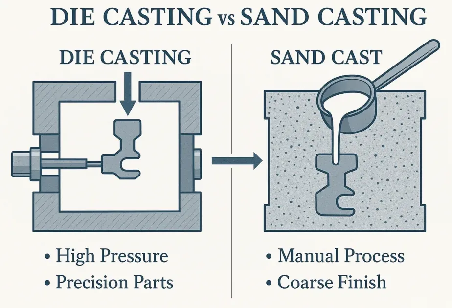 Литье под давлением против литья в песчаные формы