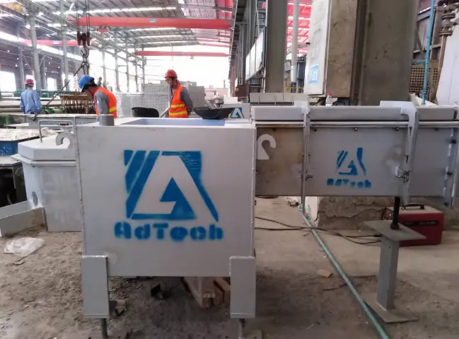 يستخدم العميل نظام غسيل الألومنيوم الخاص بشركة adtech