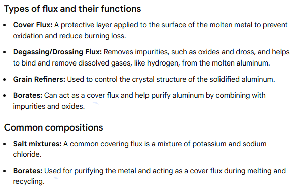 Types of flux and their functions