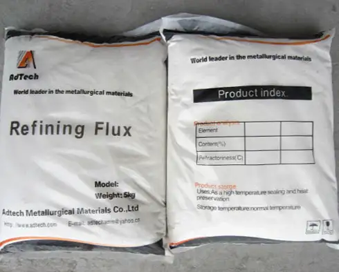 التدفق لإزالة الخبث من الألومنيوم المصهور