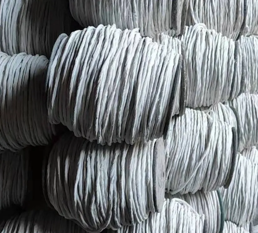 Ceramic fiber rope inventory stored in warehouse for high temperature insulation applications