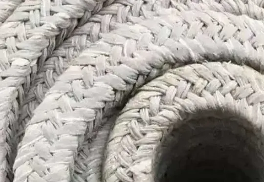 Detail display of ceramic fiber square braided rope