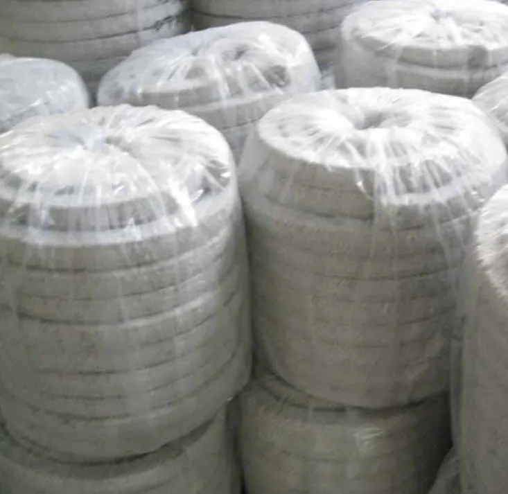 Packed ceramic fiber rope ready for shipment for high temperature insulation applications
