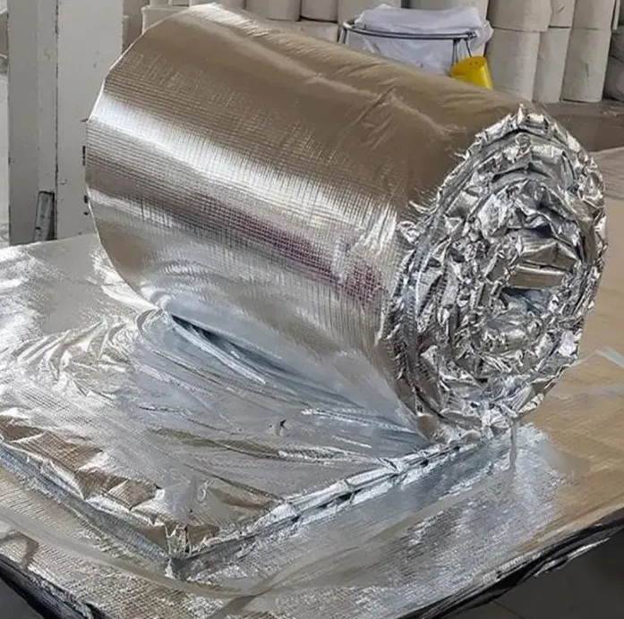 Detail display of ceramic fiber blanket with aluminum foil