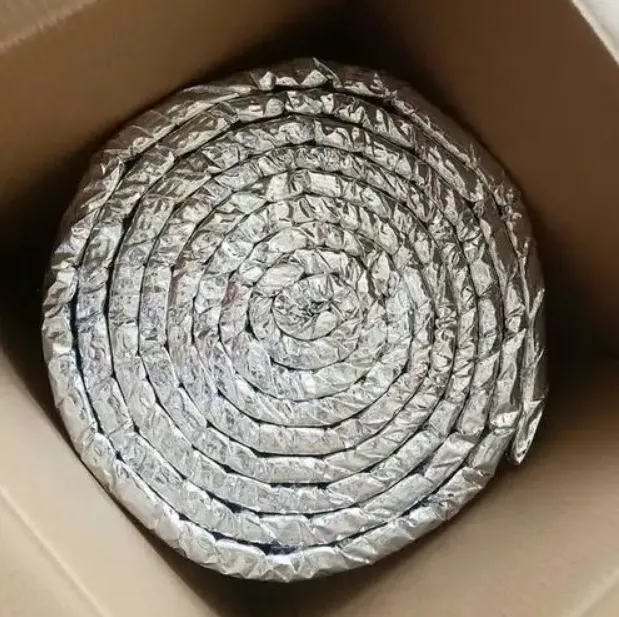 Ceramic fiber blanket packaging display with aluminum foil