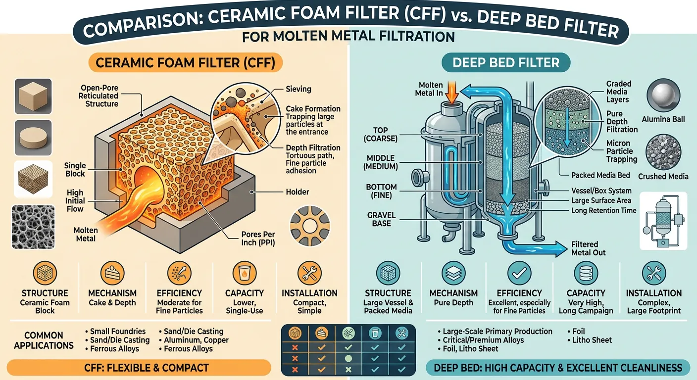 Ceramic Foam Filter (CFF) vs. Deep Bed Filter