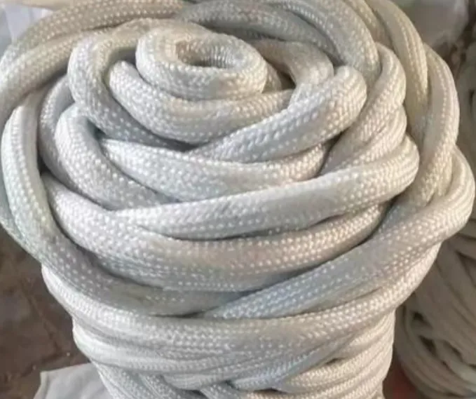 Ceramic fiber rope round rope detail displayCeramic fiber rope round rope detail display