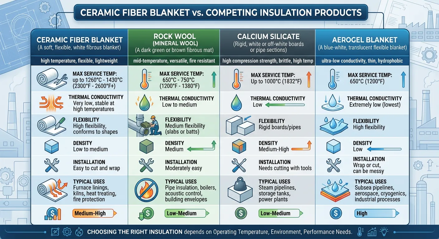 CERAMIC FIBER BLANKET VS.COMPETING INSULATION PRODUCTS