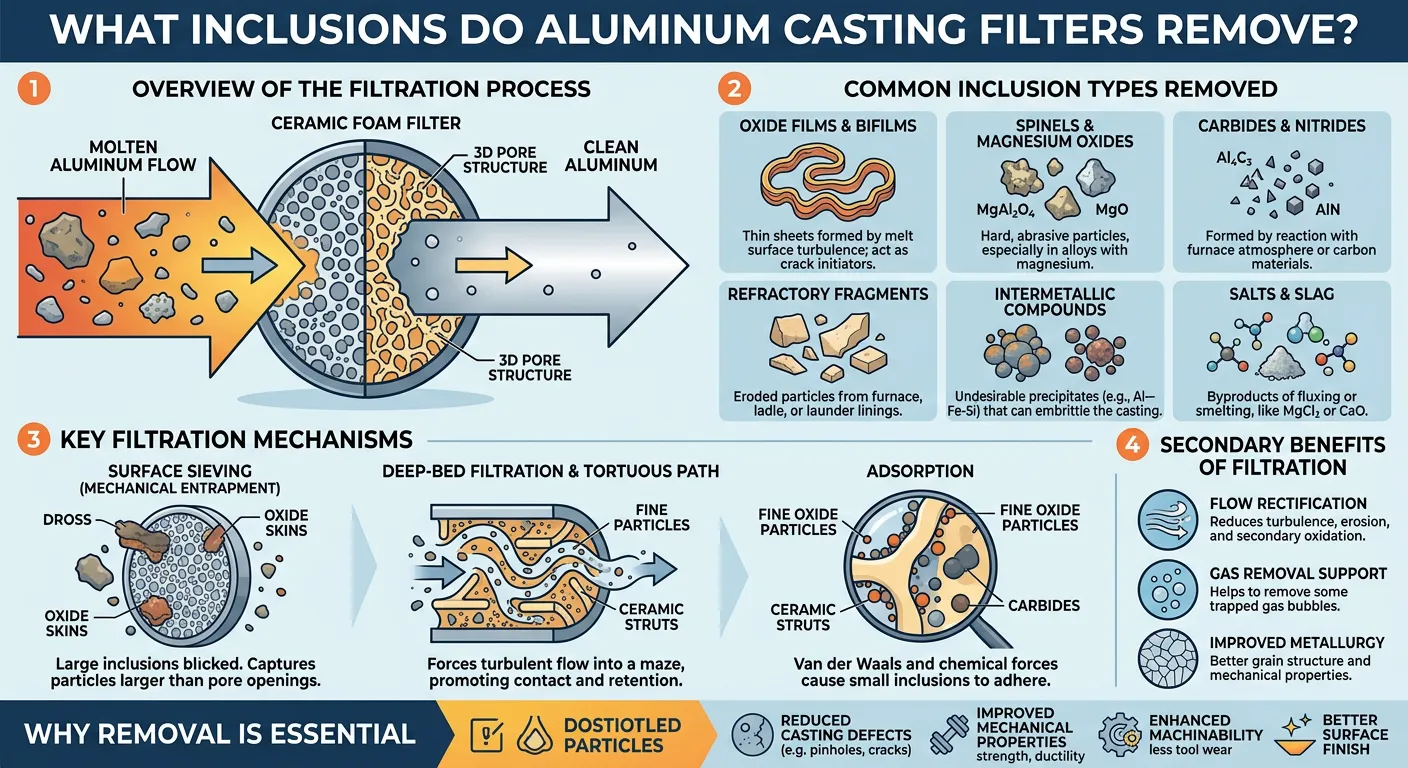 What Inclusions Do Aluminum Casting Filters Remove?