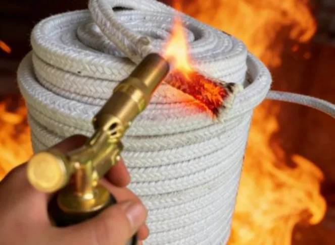 Demonstration of the Fire Resistance Effect of Ceramic Fiber Rope