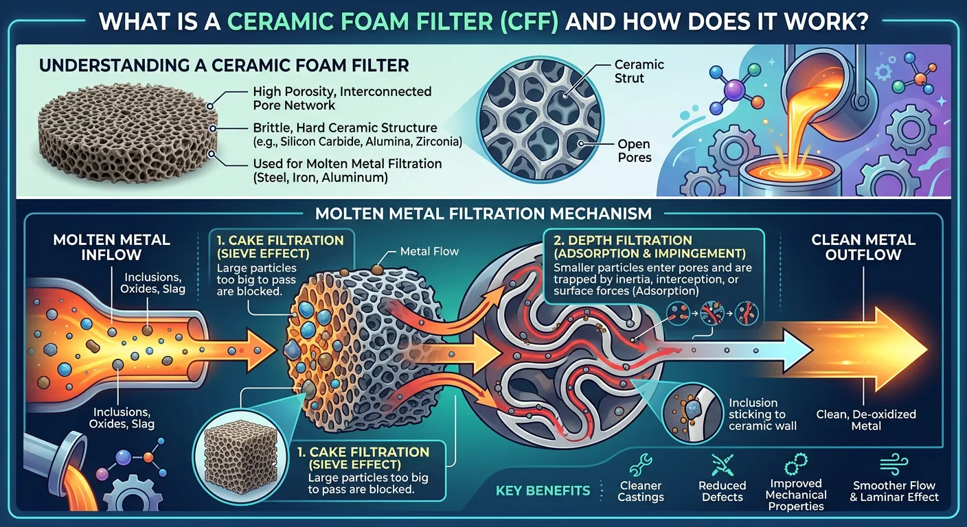 WHAT IS A CERAMIC FOAM FILTER (CFF) AND HOW DOES IT WORK?
