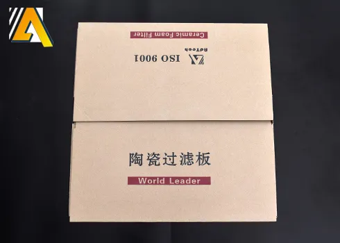 Packaging of phosphate-free alumina ceramic foam filters for molten aluminum filtration and safe transportation