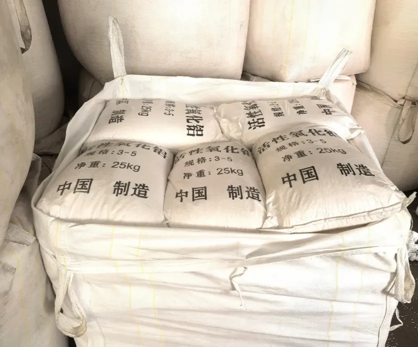 Warehouse inventory of packaged alumina ceramic balls in bags and pallets, ready for industrial grinding media supply and global shipment.