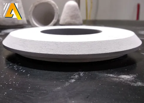Close-up surface detail of AdTech aluminum casting adapter plate