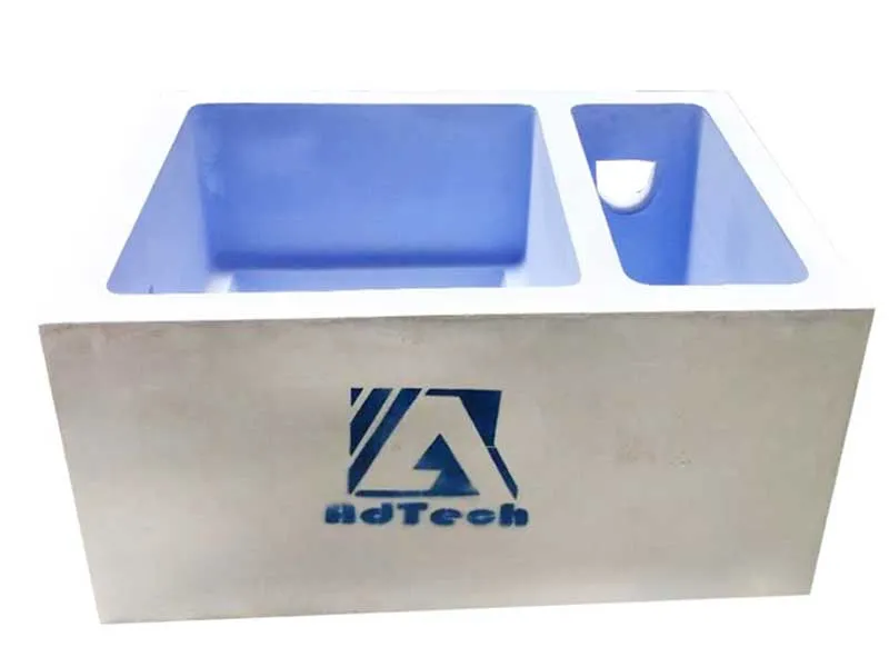 AdTech aluminum filtration box with boron nitride coating for molten aluminum casting