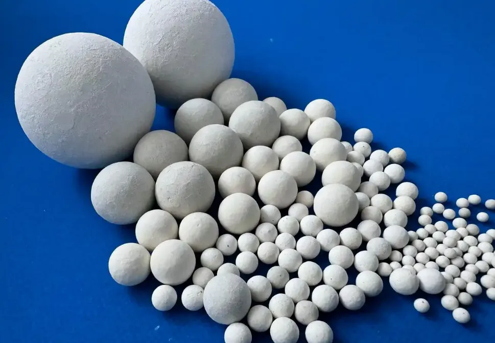 AdTech different size alumina balls used as filter media for molten aluminum filtration