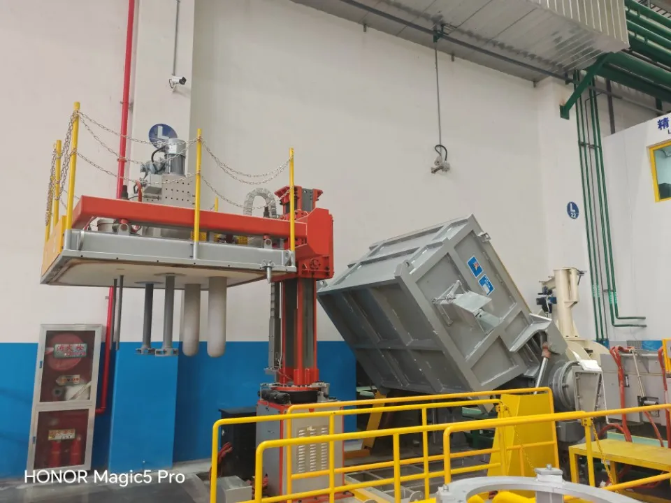 AdTech online degassing equipment being installed at an aluminum casting plant