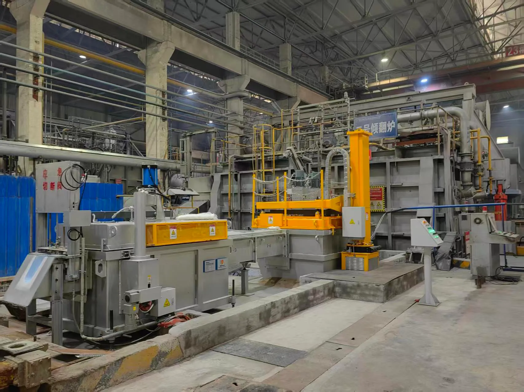 AdTech aluminum filtration equipment in operation at a customer's foundry.